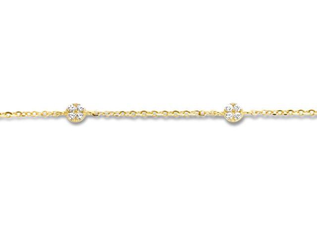 y2081 You and Me armband geelgoud 18ct zirconium