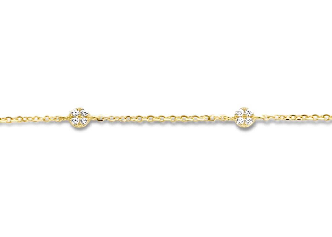 y2081 You and Me armband geelgoud 18ct zirconium