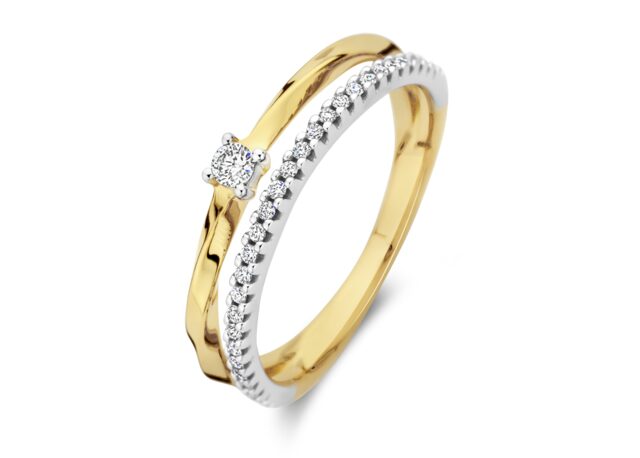Y2354 ring geelgoud 18ct briljant 0.170ct