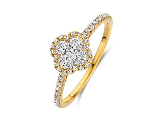 y2649 You and Me ring 18ct geelgoud briljant 0.530ct