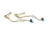 Y2568 oorslingers geelgoud 18ct topaas