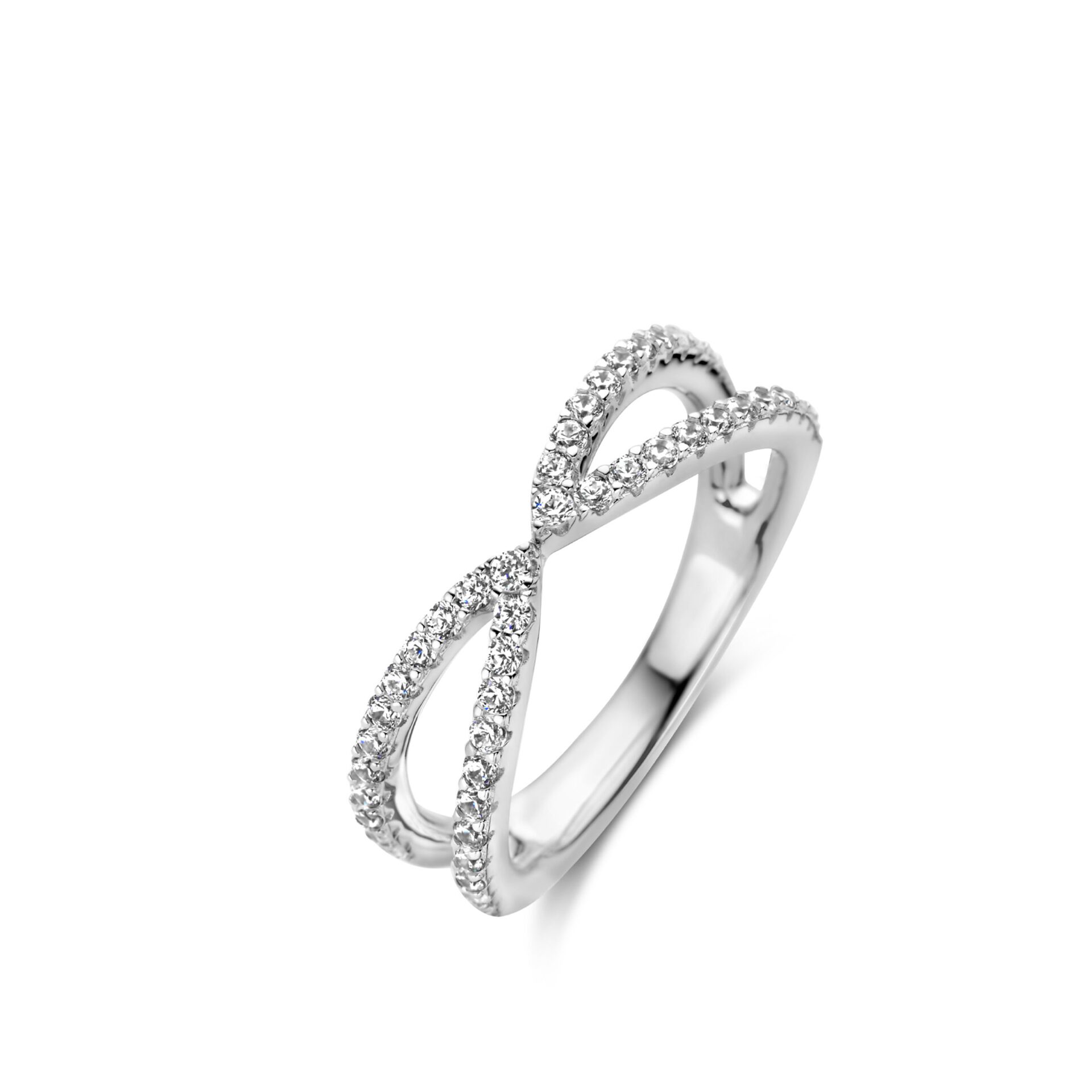 Naiomy zilver ring gezet met zirconium  