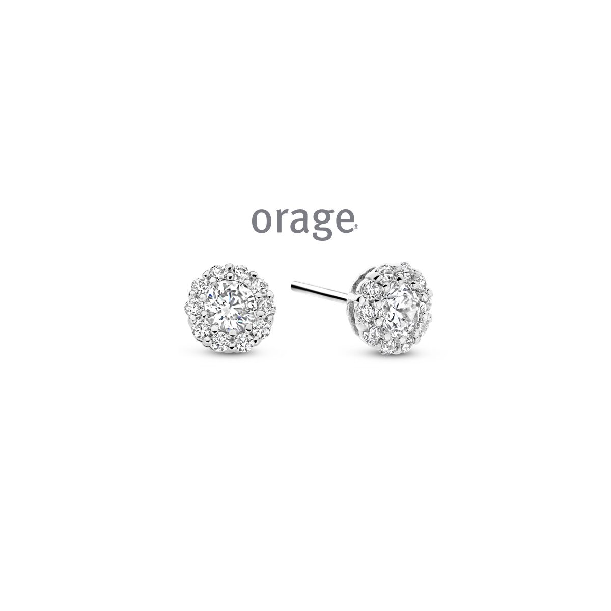 AW169 Orage oorringen zilver zirconium