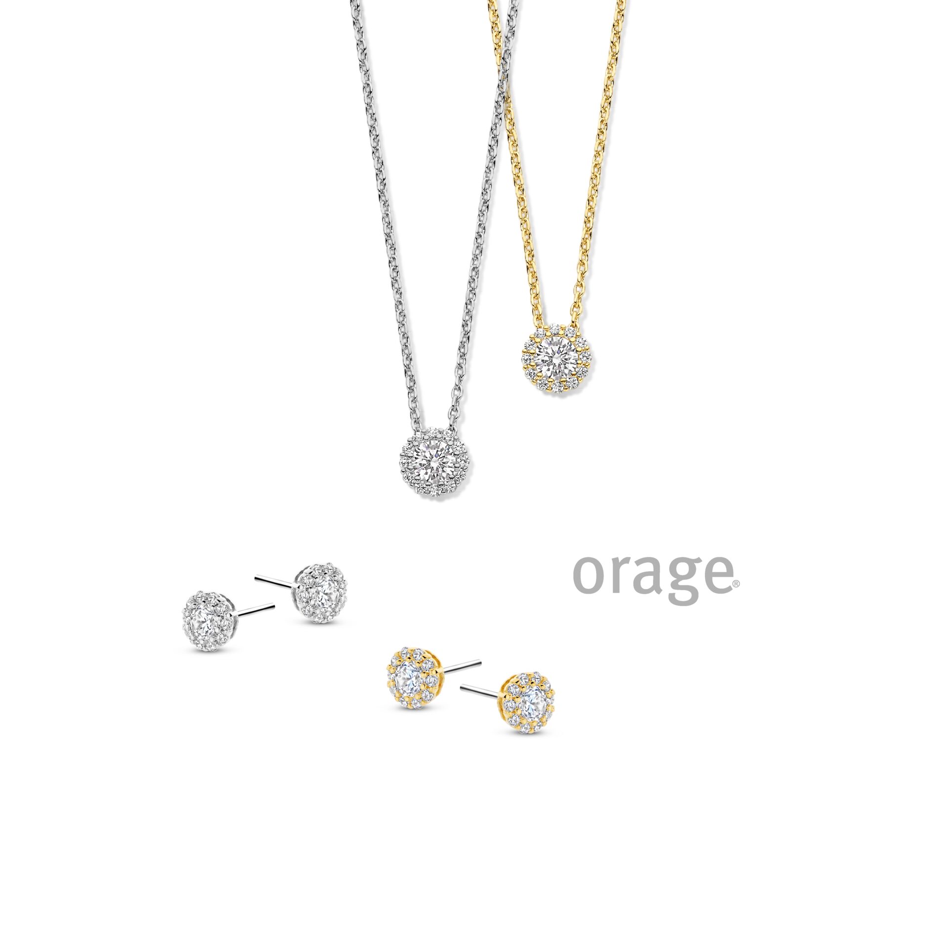 AW169 Orage oorringen zilver zirconium
