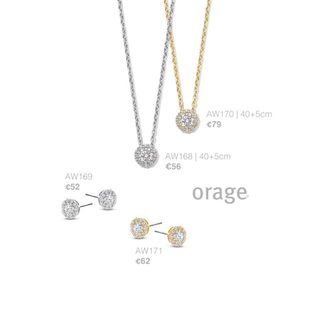 AW169 Orage oorringen zilver zirconium