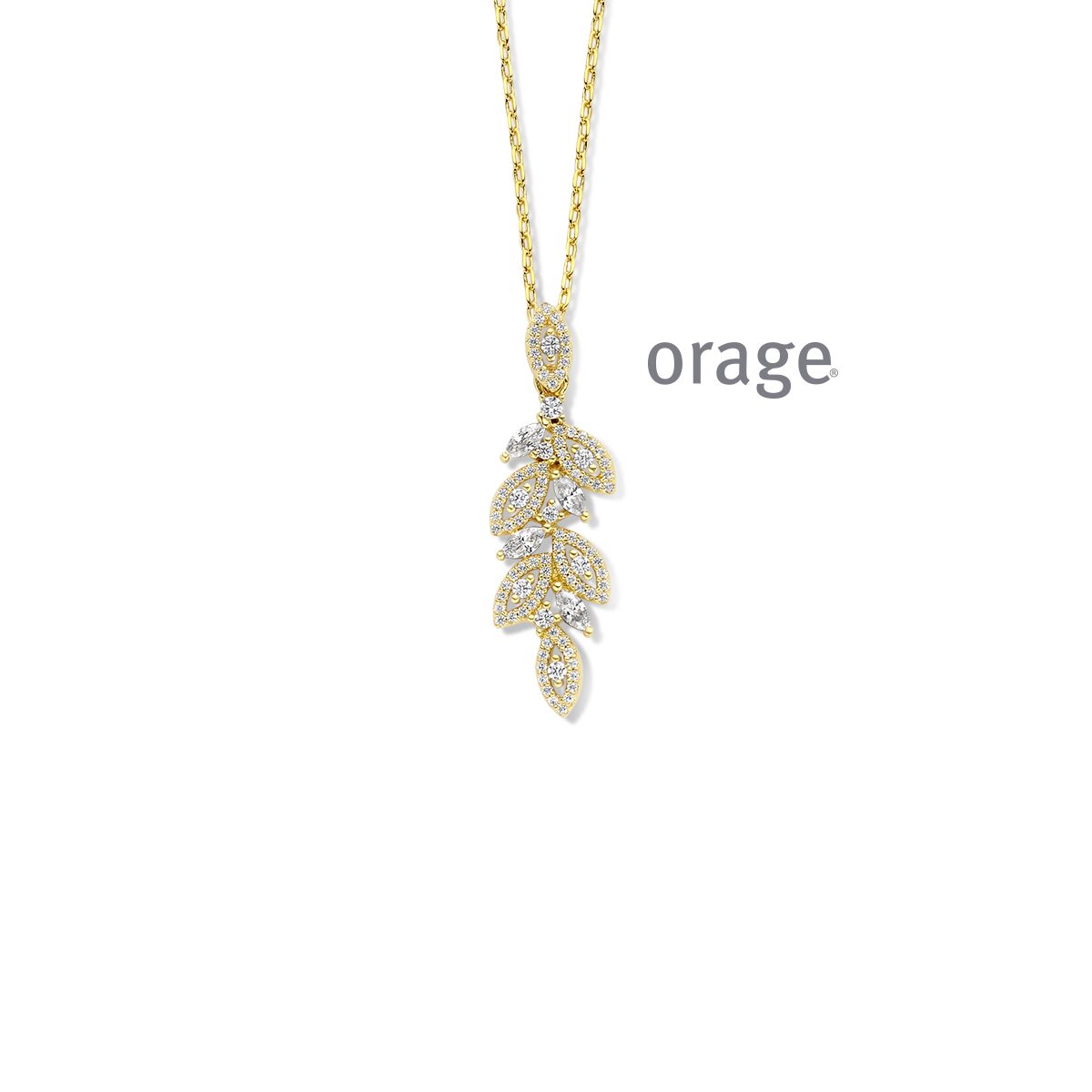 Orage ketting met hanger AW091verguld geel 