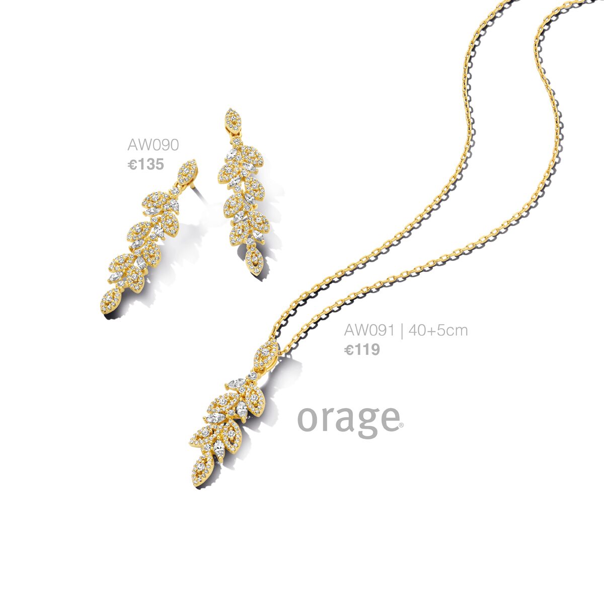 Orage ketting met hanger AW091verguld geel 