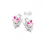 K2523 Orage Kids Creolen vlinder roze zilver