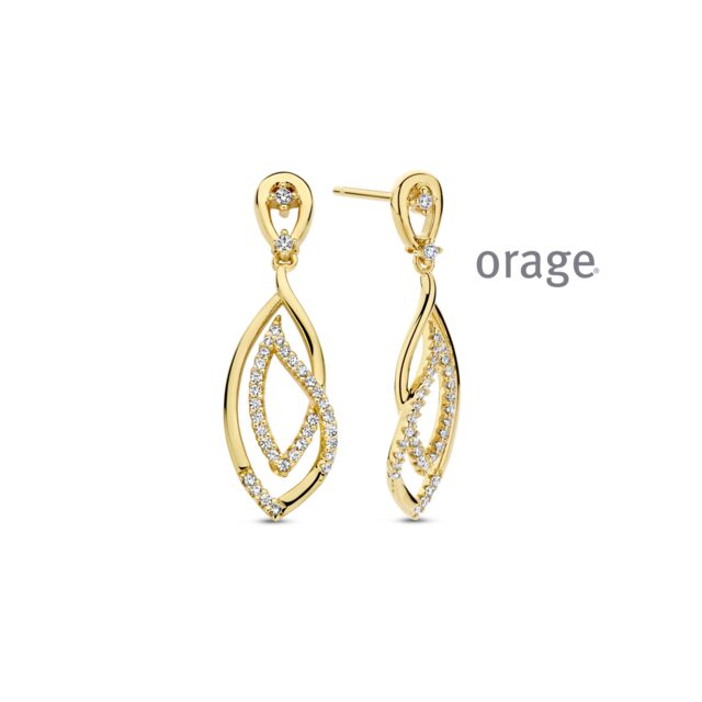 Orage oorringen AW106 verguld geel 