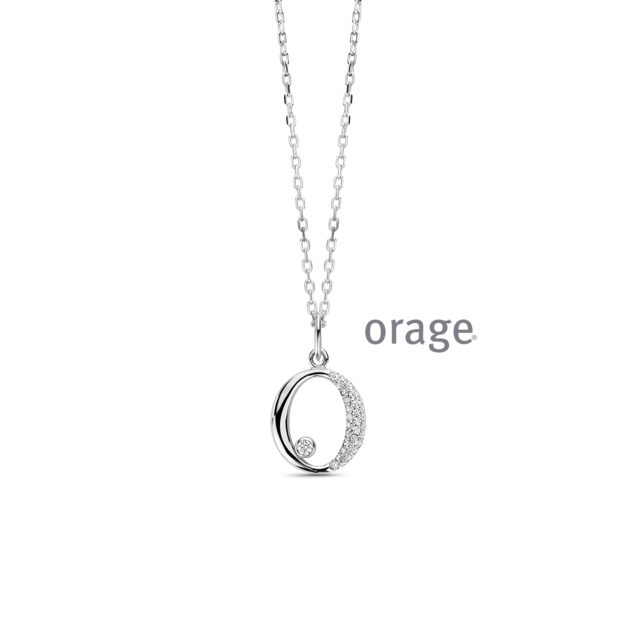 Orage ketting met hanger zirconium