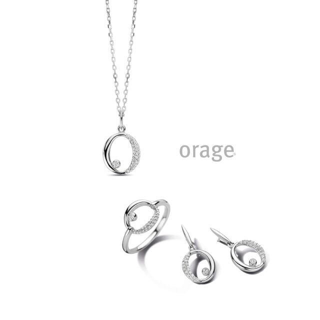 Orage ketting met hanger zirconium