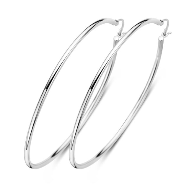Naiomy zilver creool 60mm