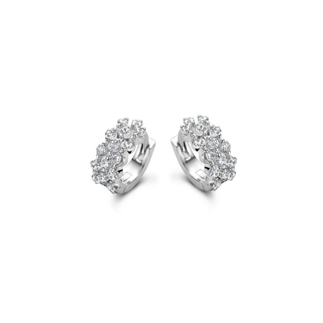 Naiomy zilver oorringen gezet met zirconium 