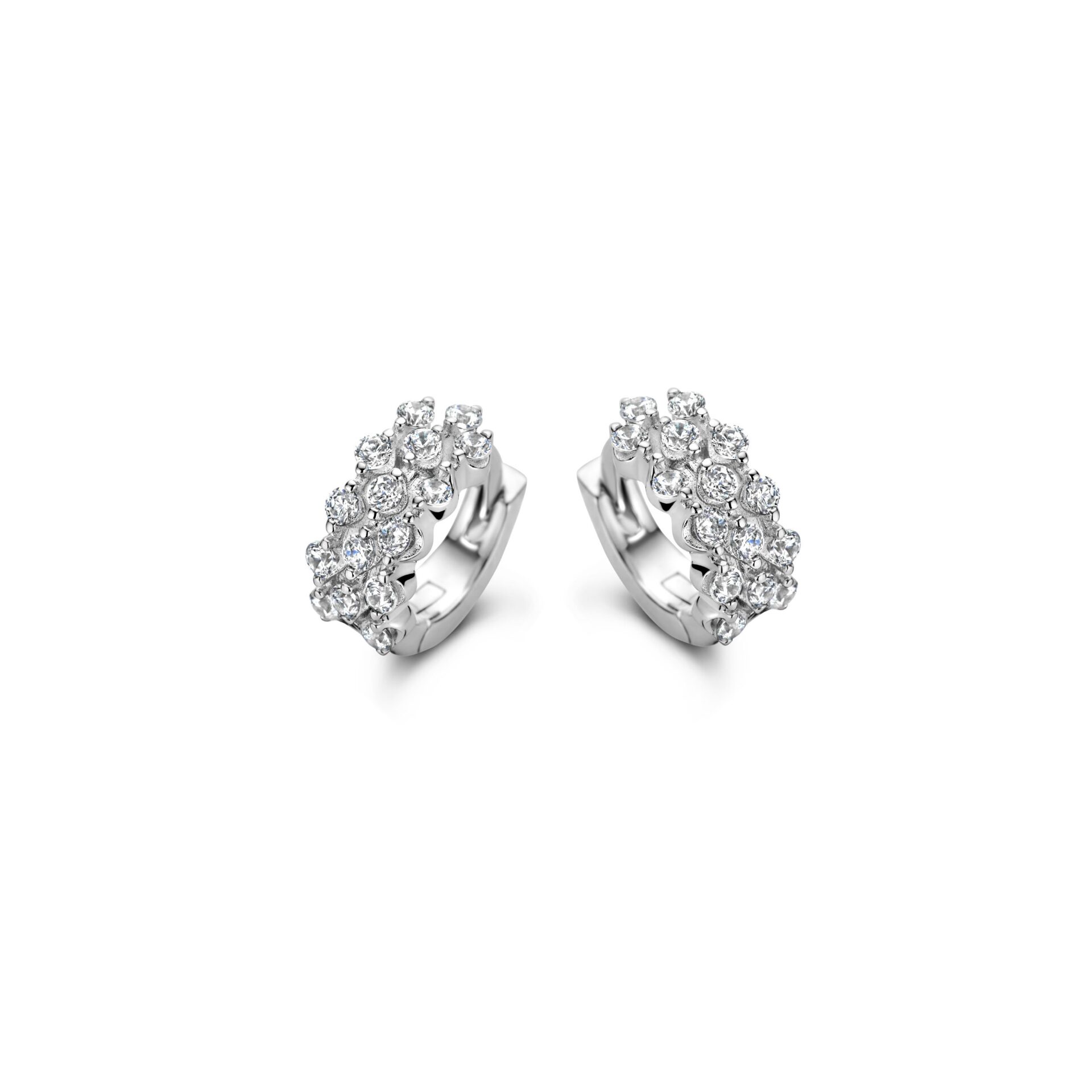 Naiomy zilver oorringen gezet met zirconium 