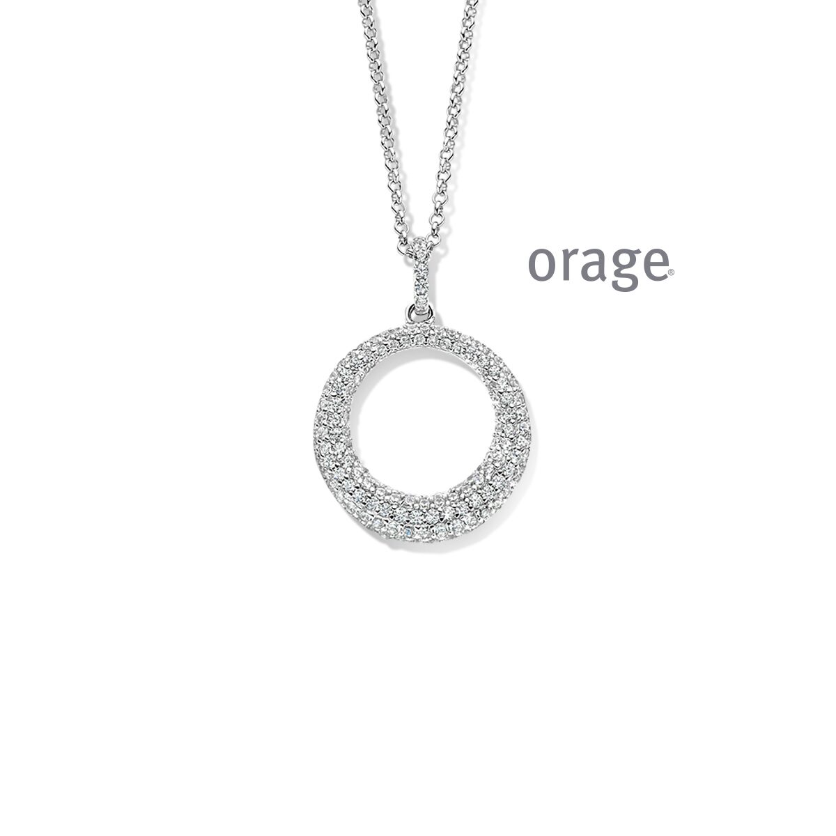 Orage ketting AW174 zilver