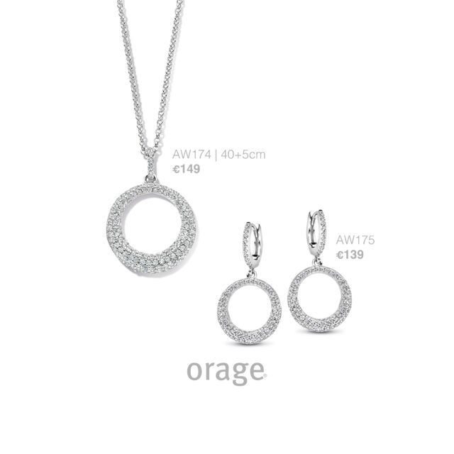 Orage ketting AW174 zilver