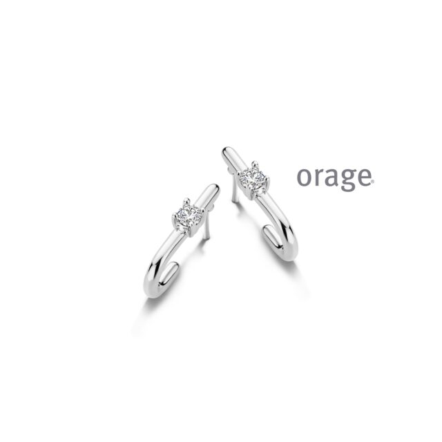 Orage oorringen AW112 zilver