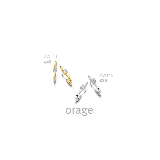 Orage oorringen AW112 zilver