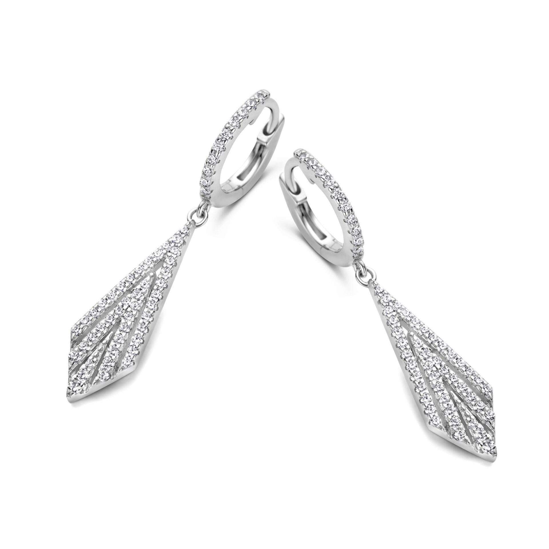 Naiomy zilver oorringen  met  zirconium 