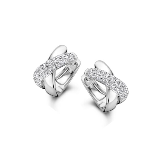 Naiomy zilver oorringen gezet met zirconium