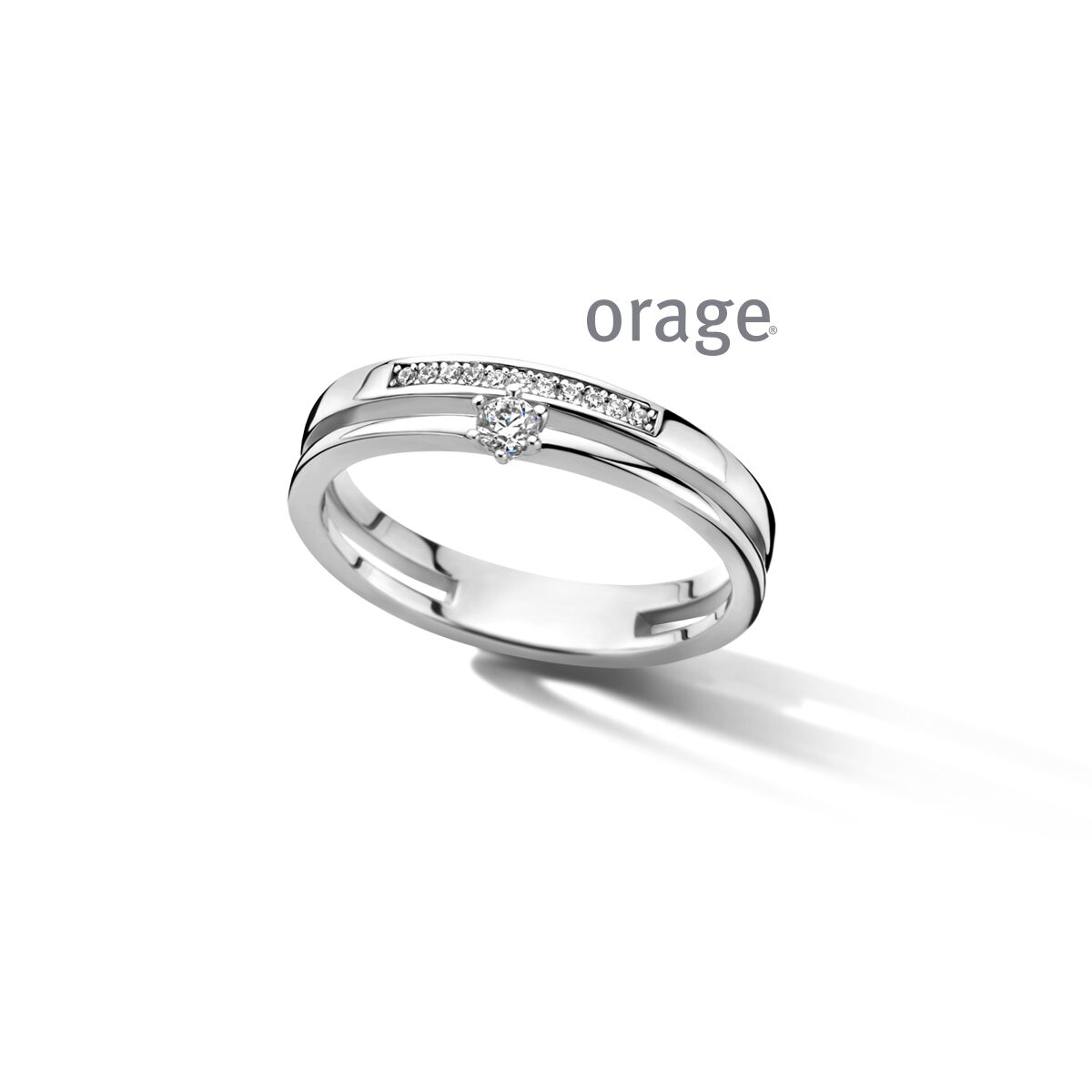 Orage ring zilver zirconium
