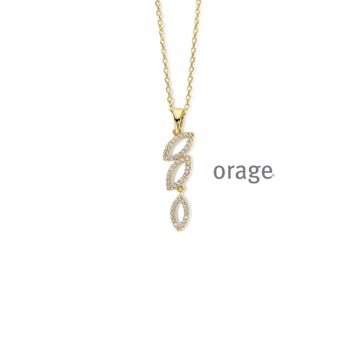 Orage ketting AW098 verguld geel 