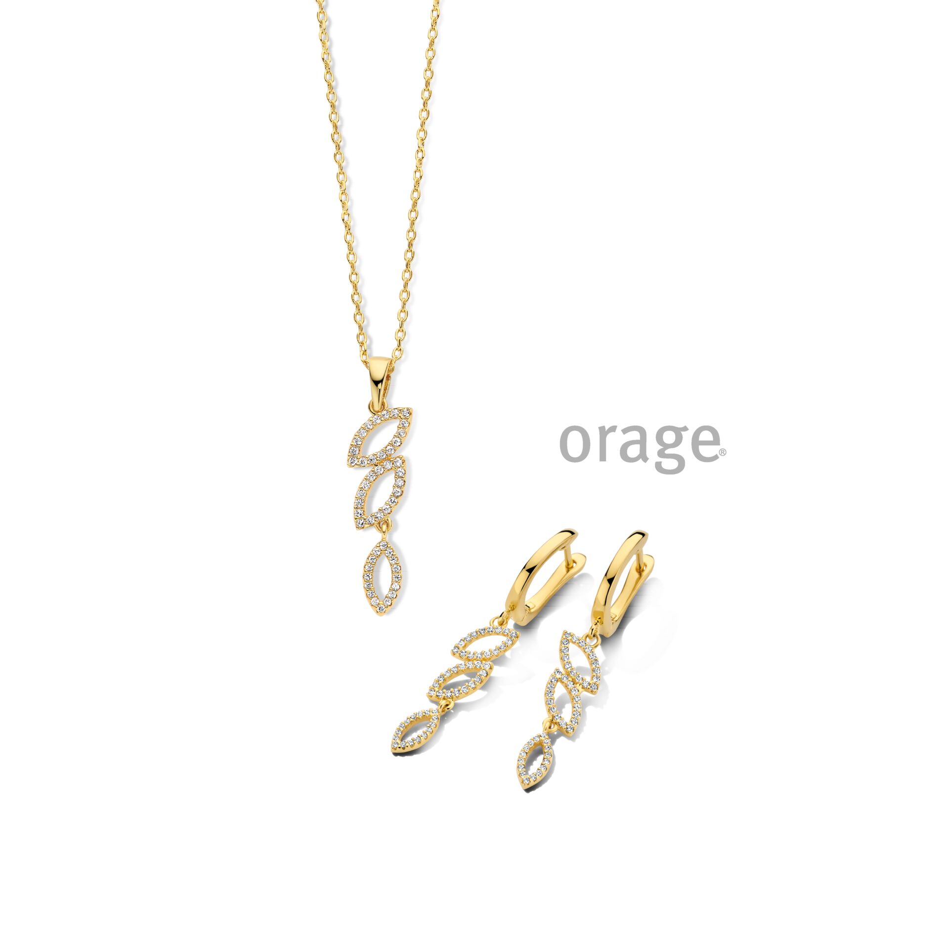 Orage ketting AW098 verguld geel 