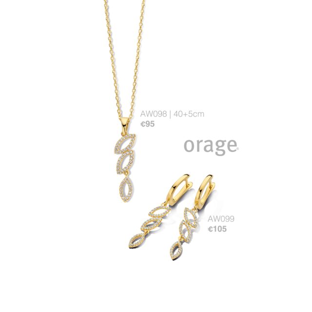 Orage ketting AW098 verguld geel 