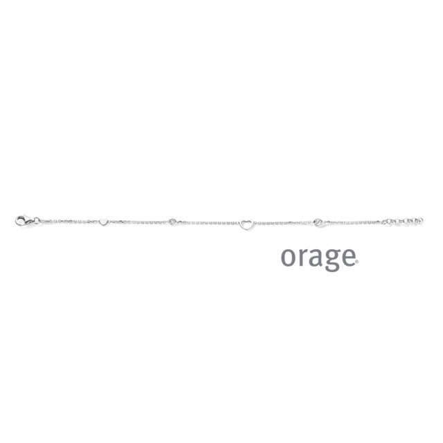 Orage armband hart zilver