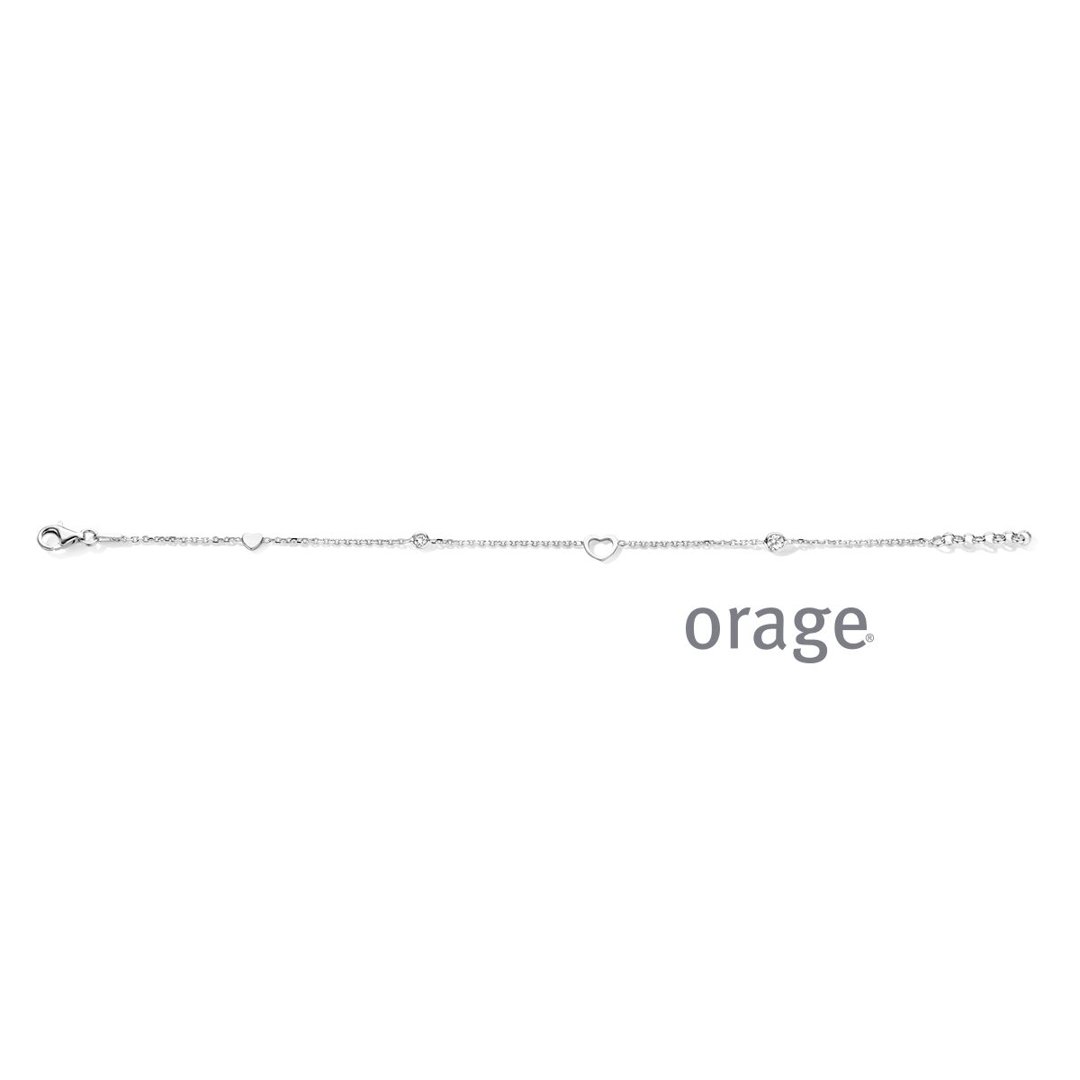 Orage armband hart zilver