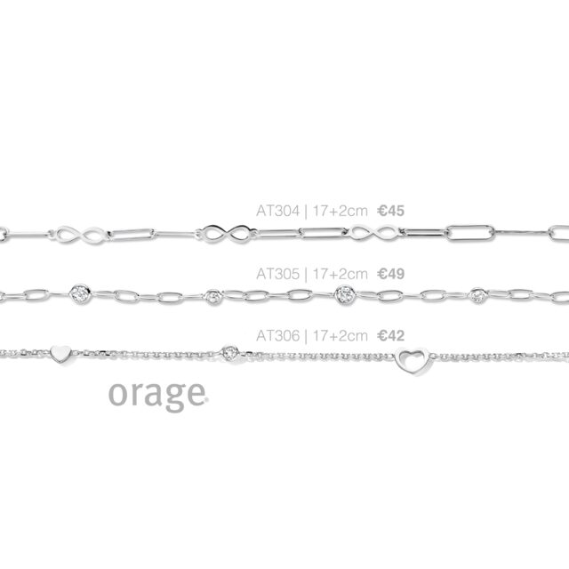 Orage armband hart zilver