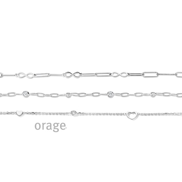 Orage armband hart zilver