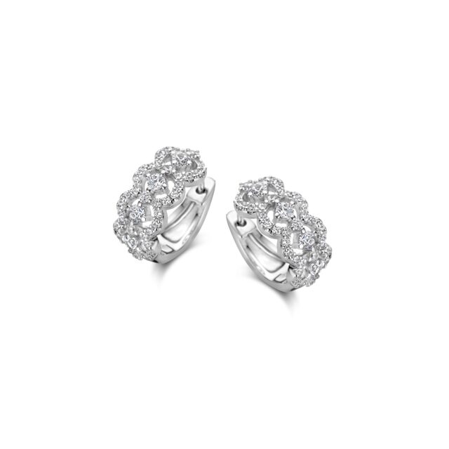 Naiomy zilver oorringen gezet met zirconium 