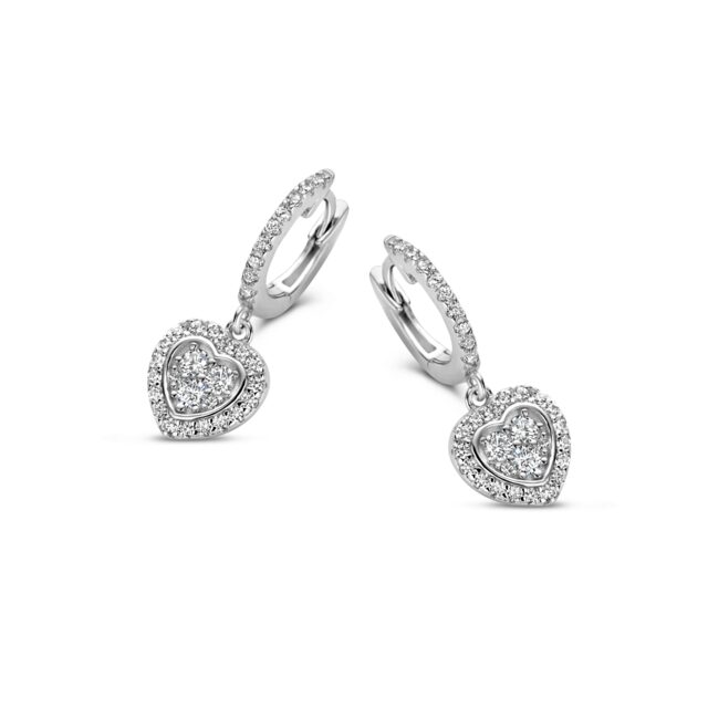 Naiomy zilver oorringen gezet met zirconium 