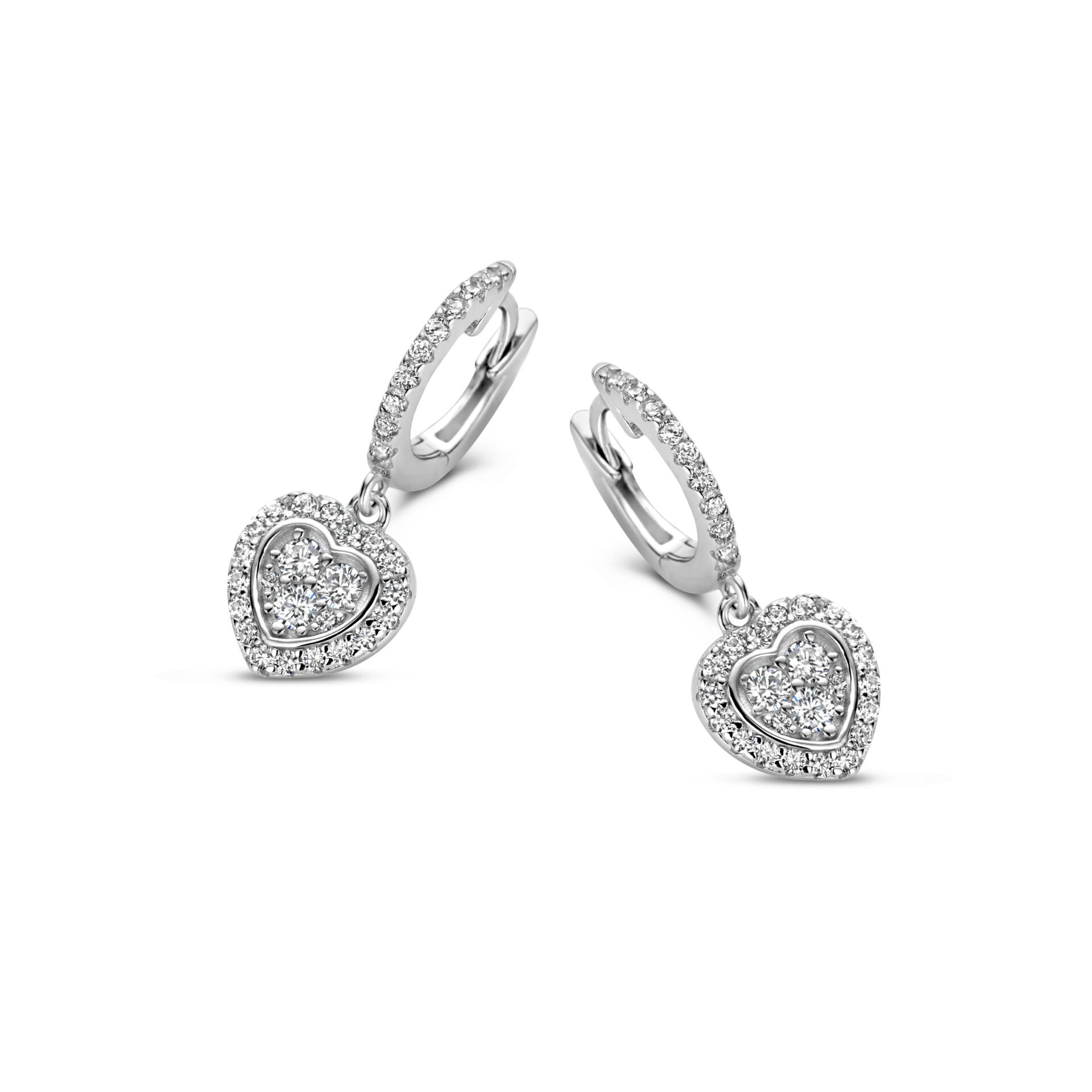 Naiomy zilver oorringen gezet met zirconium 