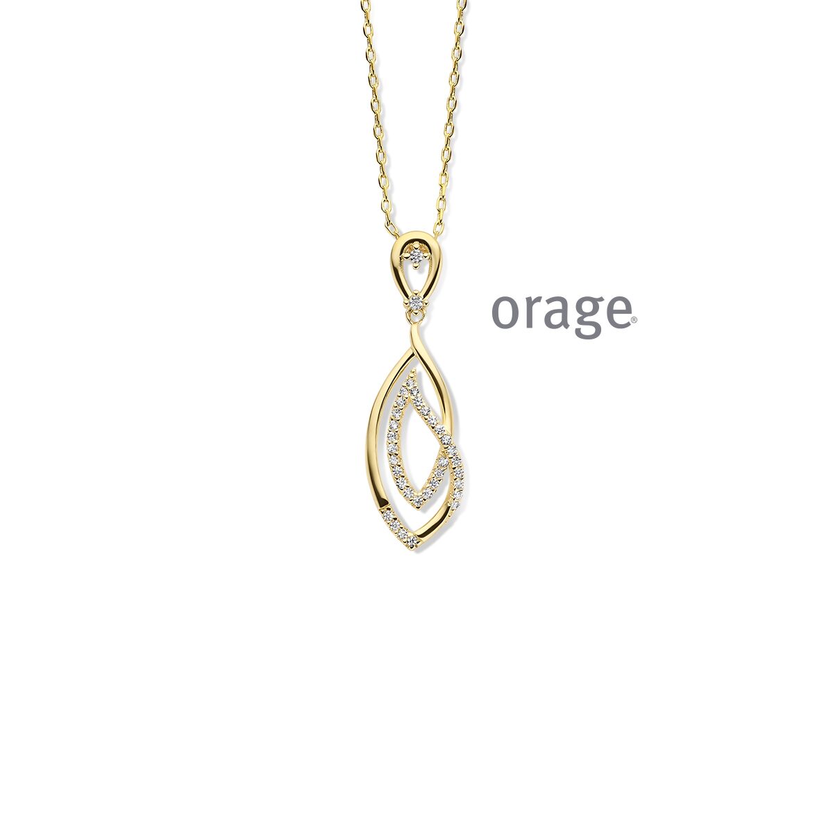 Orage ketting AW107 verguld geel 