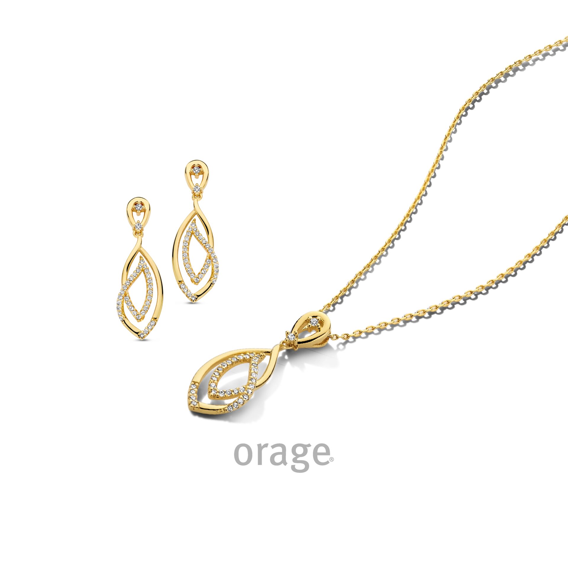 Orage ketting AW107 verguld geel 