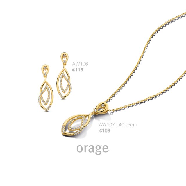 Orage ketting AW107 verguld geel 