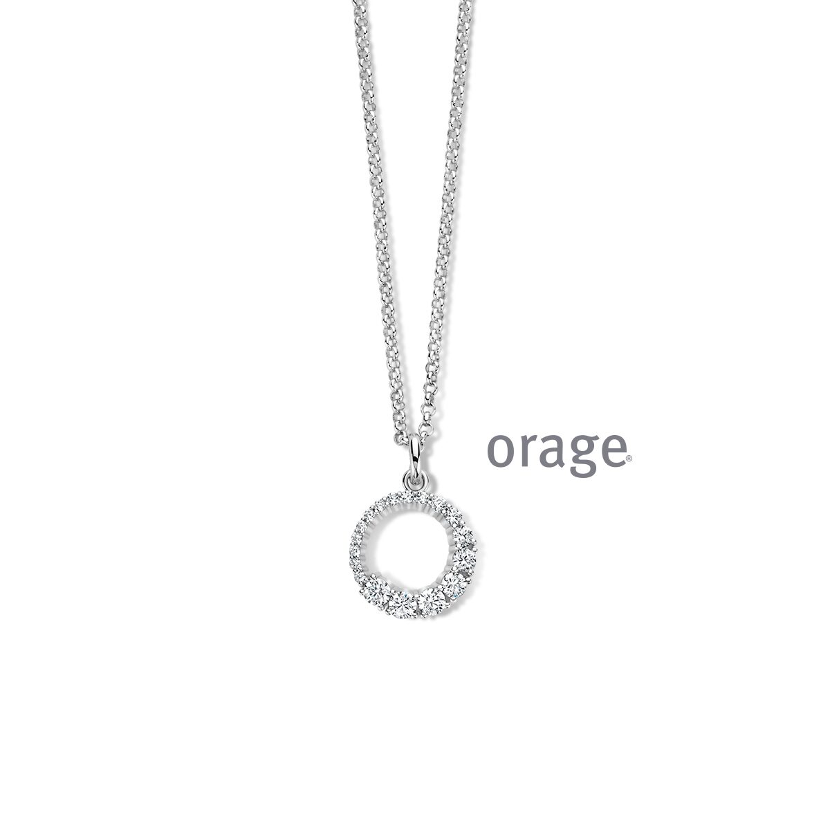 Orage ketting met hanger zirconium