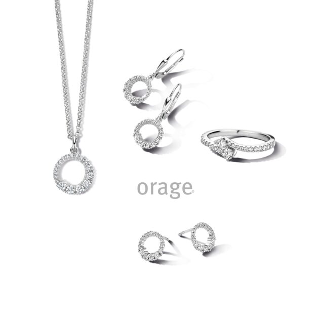 Orage ketting met hanger zirconium