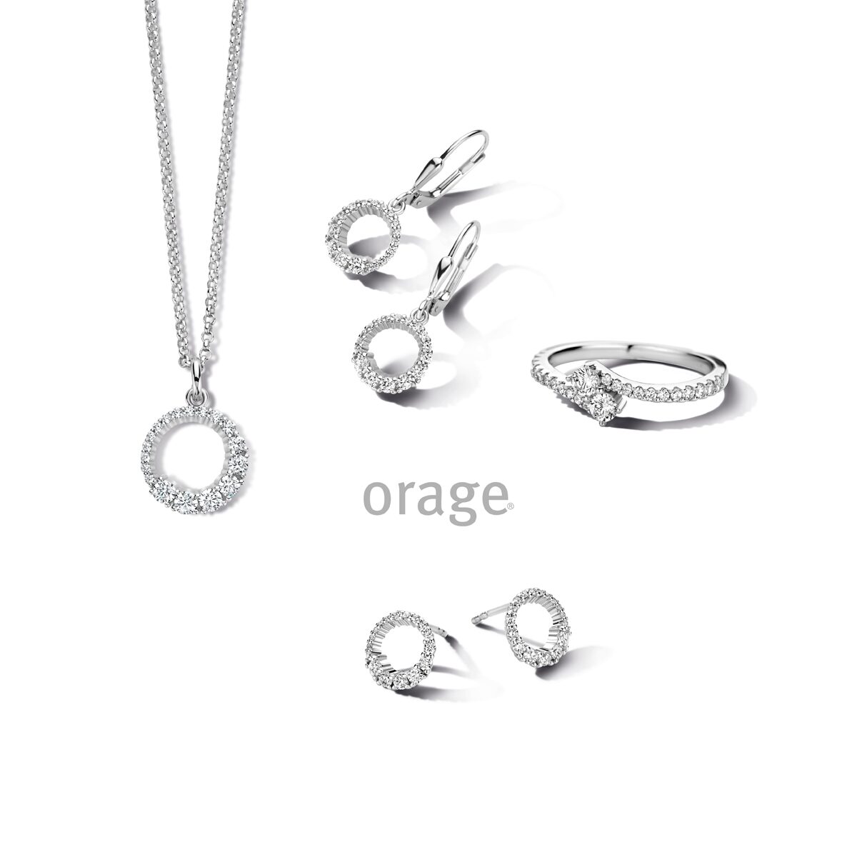 Orage ketting met hanger zirconium