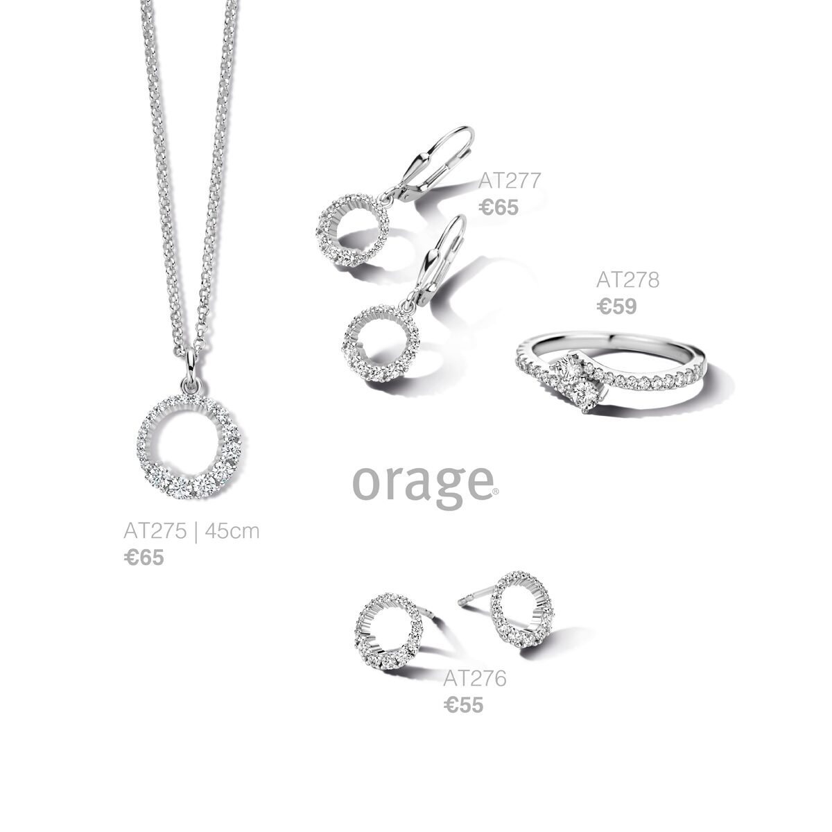 Orage ketting met hanger zirconium