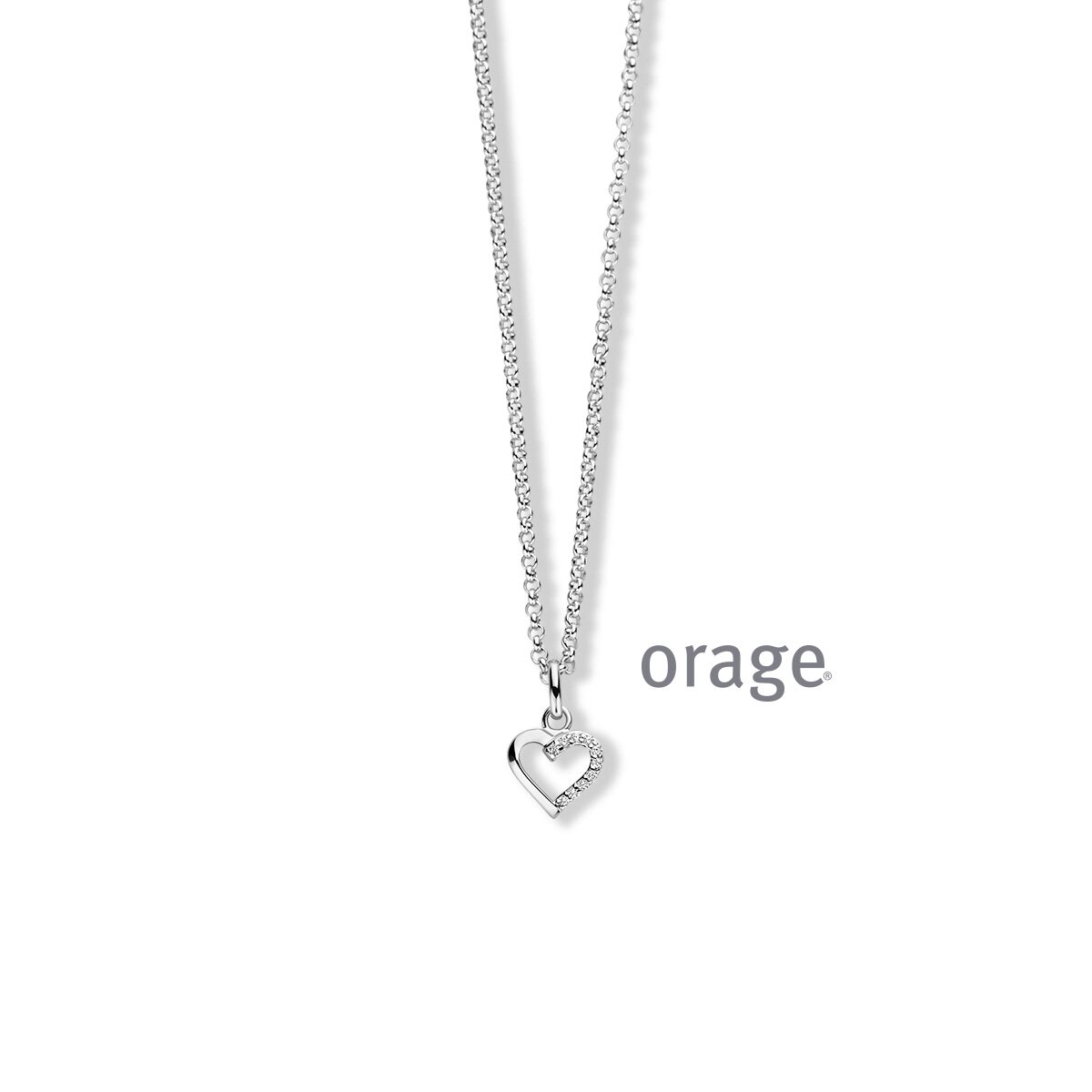 Orage ketting met hanger zirconium