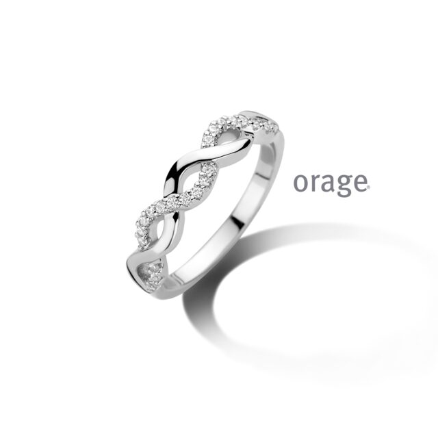 AW228 Orage ring zilver zirconium