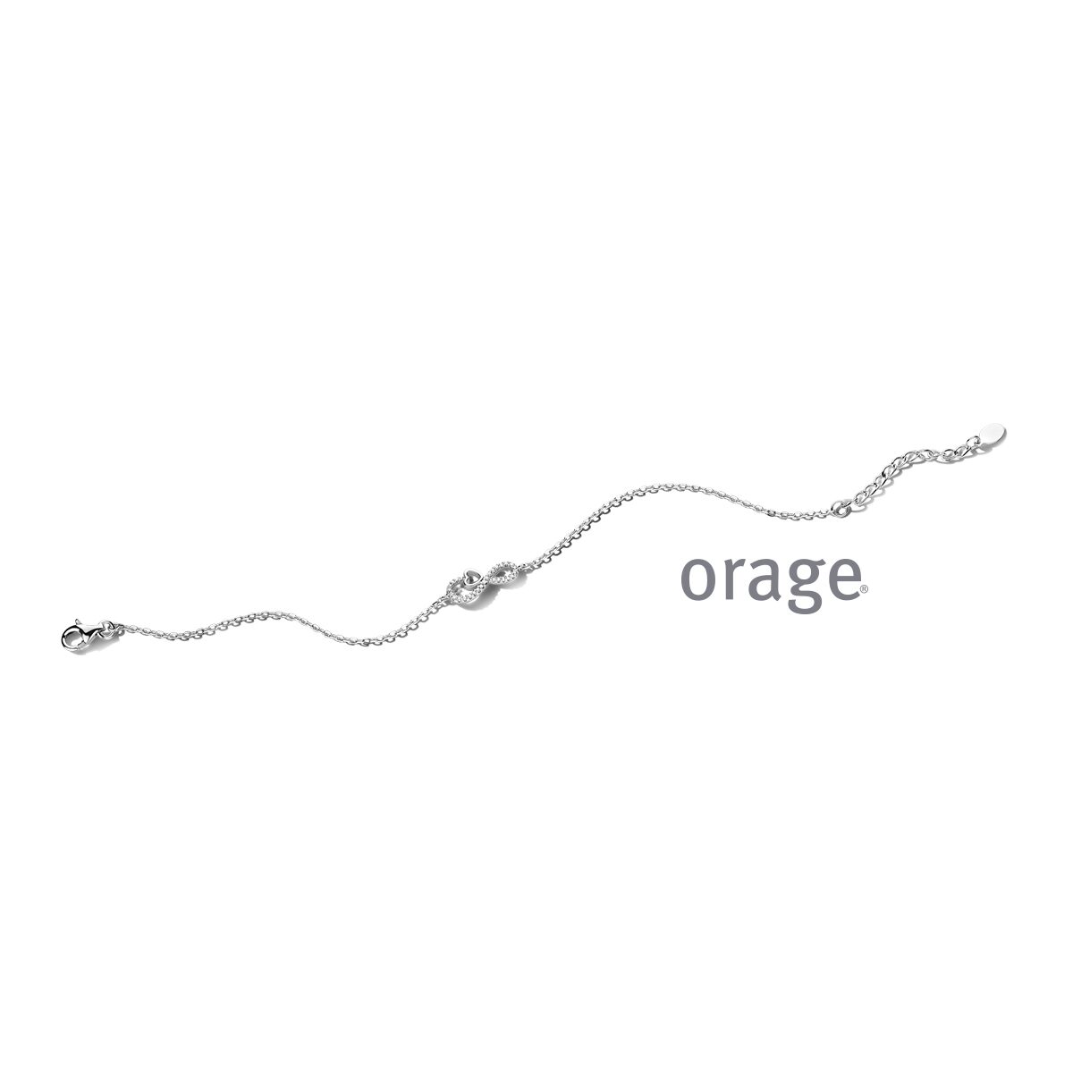 Orage armband hart infinty zilver zirconium