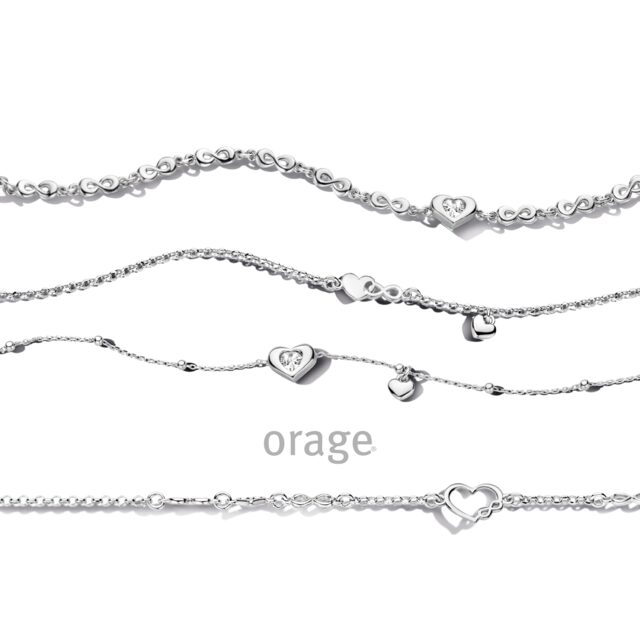Orage armband hart zilver zirconium