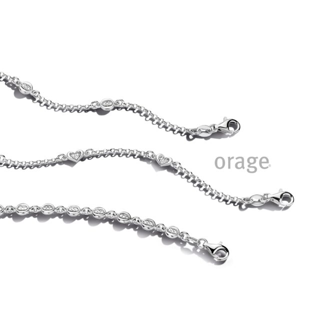 Orage armband hart zilver zirconium