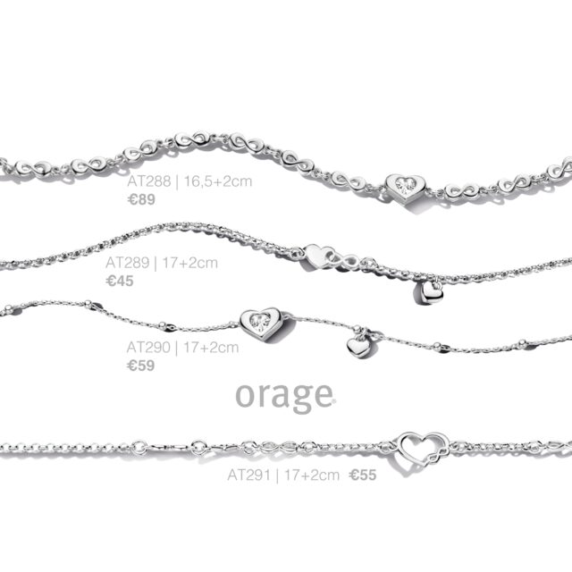 Orage armband hart  infinty zilver