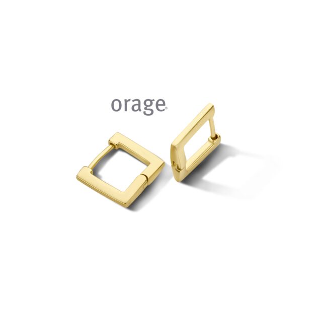 Orage oorringen AW118 11mm plaque