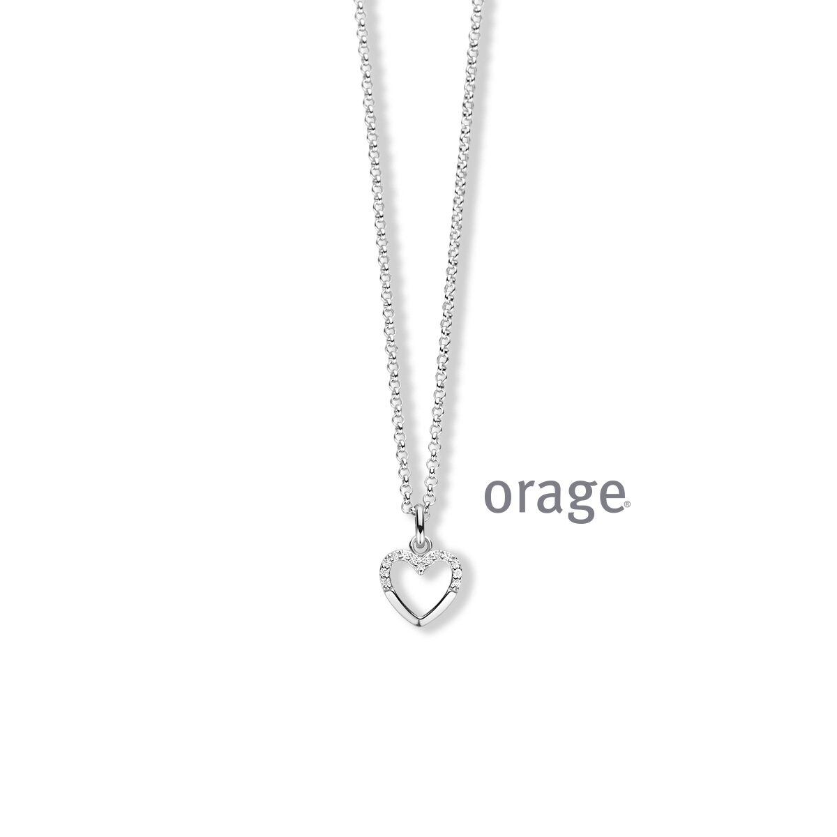 Orage ketting met hanger zirconium